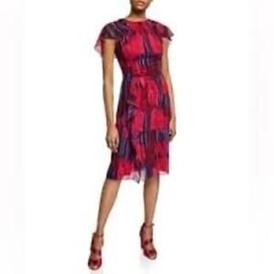 NWT Halston Heritage Woman’s Flutter Cape Sleeve Dress Size 8